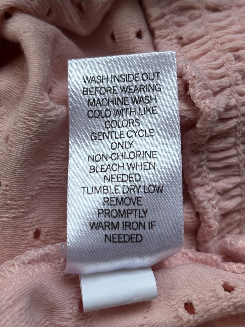 SO Pink Eyelet Smocked Crop Top - Picture 5 of 7